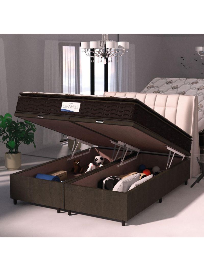 Cama Box Baú Colchão Queen Probel Molas Granville
