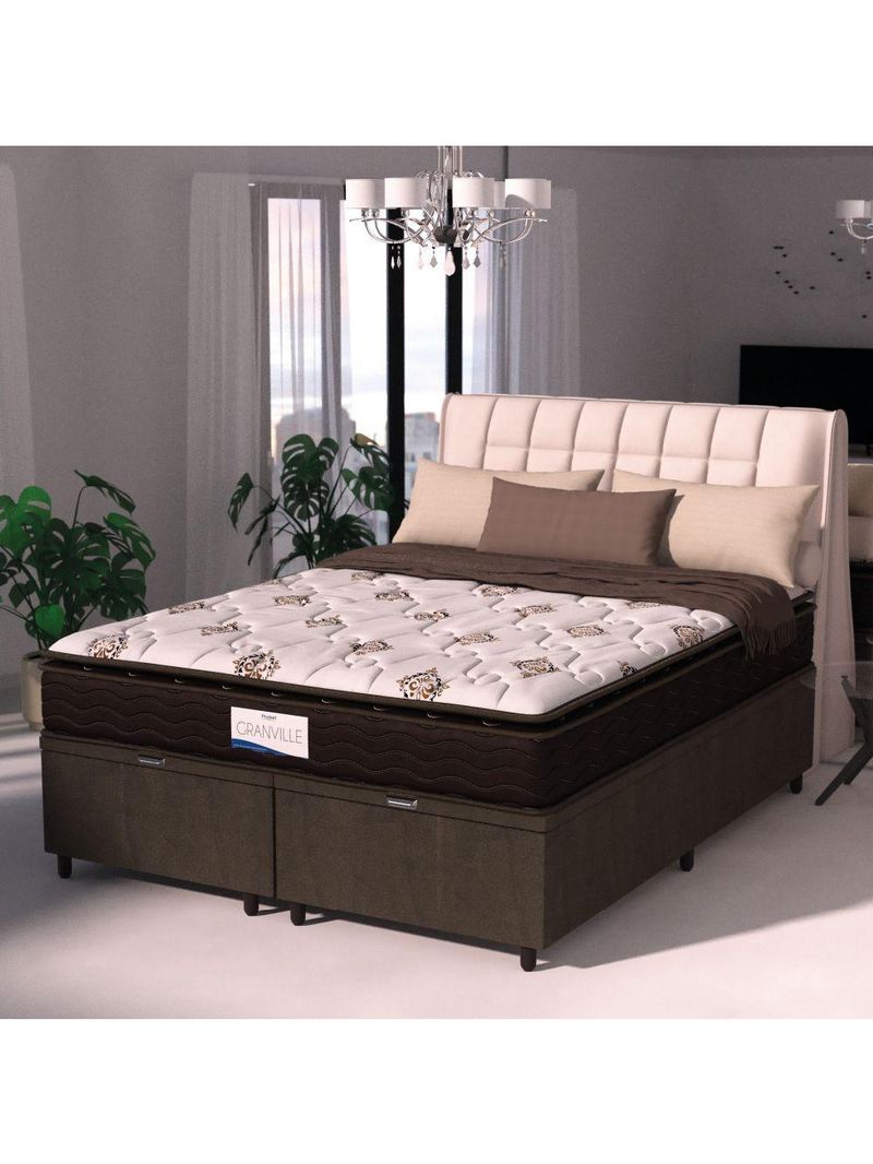 Cama Box Baú Colchão Queen Probel Molas Granville