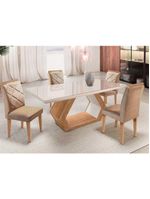 Mesa Alvorada 180 Tp 4 Cadeiras  E Imbuia E Off