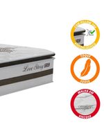 Cama Box Baú Casal 1,38m Colchão Molas Ensacadas 30cm Love Story 138x188x71cm única