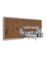 Guarda-Roupas Modulado Georgia Queen JA Avelã / Jequitibá