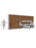 Guarda-Roupas Modulado Georgia Queen JA Avelã / Jequitibá