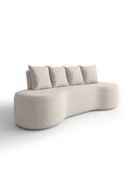 Sofá Orgânico Curvo 2,10m 3 Lugares Com Almofadas Ibiza Bexs Bege