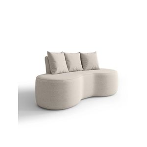 Sofá Orgânico Curvo 1,60m 2 Lugares Com Almofadas Ibiza Bexs Bege