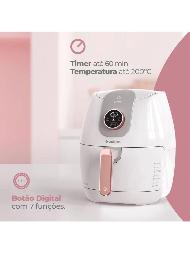 Kit Cadence Dream Rosé Gold – Fritadeira + Cafeteira + Sanduicheira – 127V