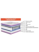 Cama Box Baú Casal Queen Colchão Molas Ensacadas ômega 158x198x73cm Cinza / Branco