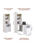 Armário Multifuncional Com Escrivaninha Retrátil Branco