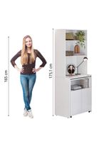 Armário Multifuncional Com Escrivaninha Retrátil Branco