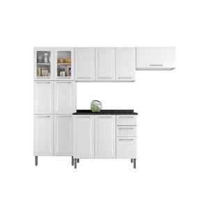 Armário Cozinha Completa Itatiaia Tarsila de Aço 13 Portas 2 Gavetas Branco