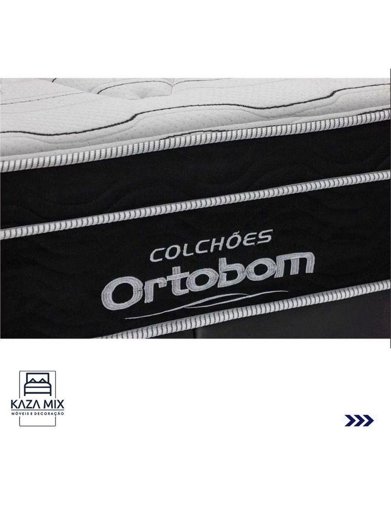 Cama Box Casal Baú Colchão Ortobom Elegant Molas Ensacadas
