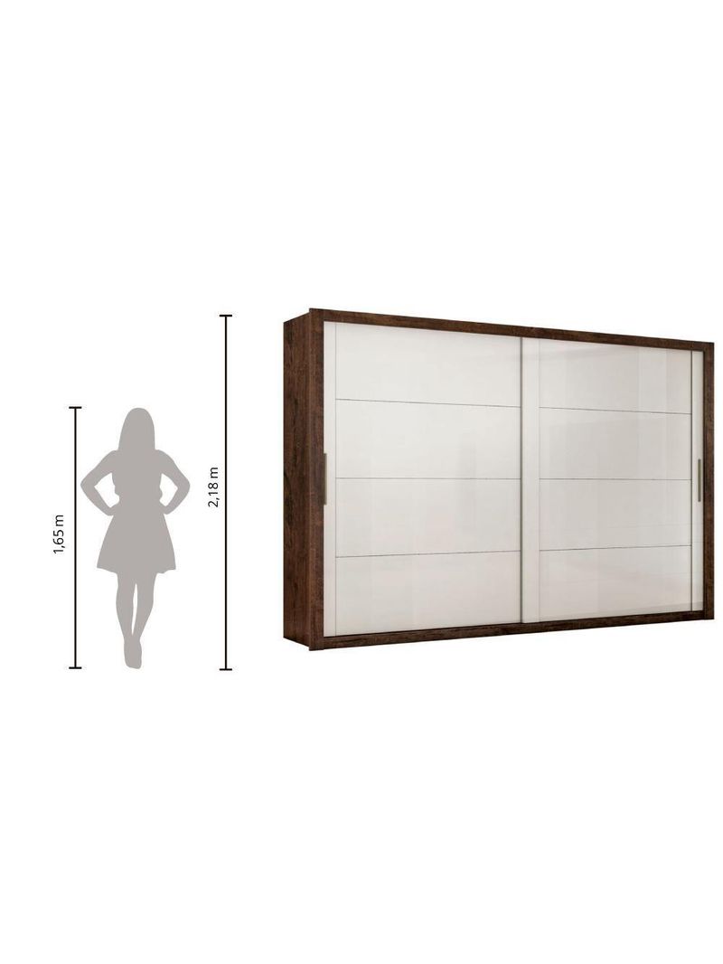 Guarda Roupas Casal Imperador Zanzini Jacarandá