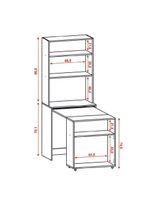 Armário Multifuncional Com Escrivaninha Retrátil Preto