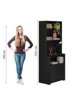 Armário Multifuncional Com Escrivaninha Retrátil Preto