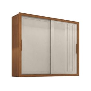 Guarda Roupas Casal Ripado 2 Portas De Correr 4 Gavetas Trianon Zanzini Areia/madeirado