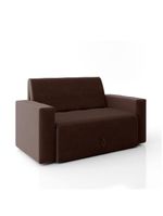 Sofá-cama 2 Lugares Pratik 5000 Mamflex Marrom Suede Marrom