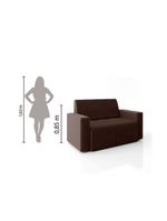 Sofá-cama 2 Lugares Pratik 5000 Mamflex Marrom Suede Marrom