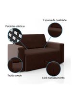 Sofá-cama 2 Lugares Pratik 5000 Mamflex Marrom Suede Marrom