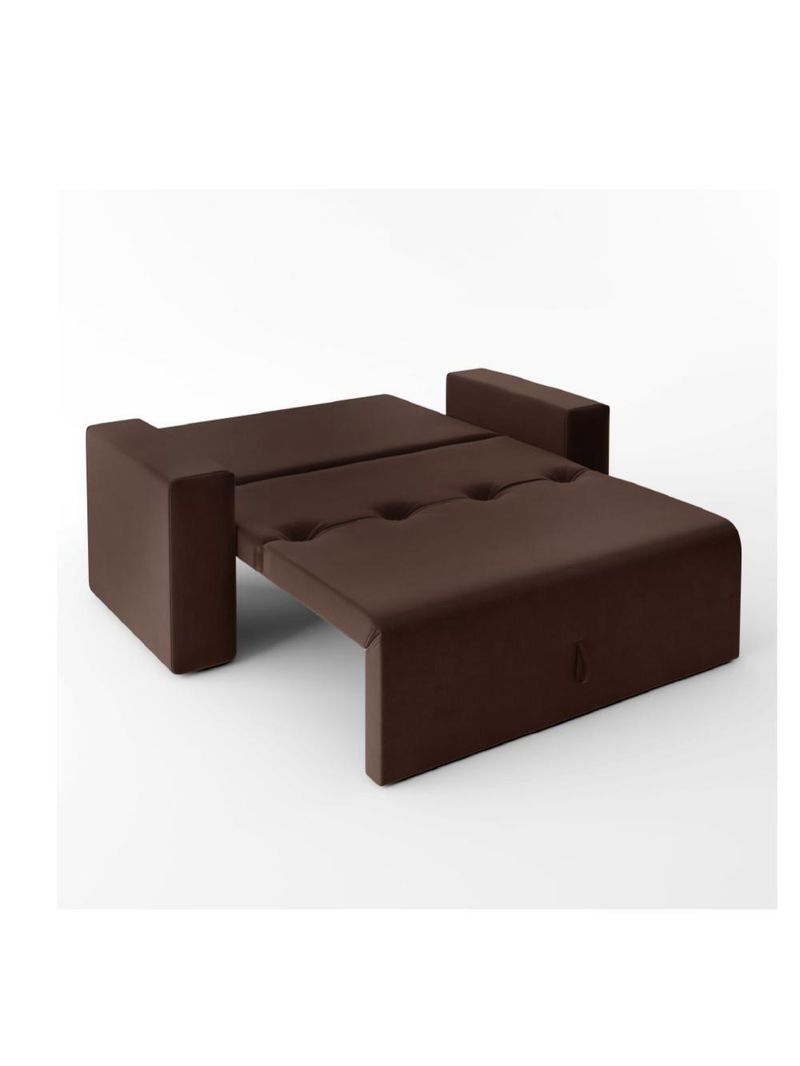 Sofá-cama 2 Lugares Pratik 5000 Mamflex Marrom Suede Marrom