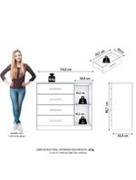 Cômoda Sapateira 4 Gavetas 1 Porta Genova Plus – Zanzini – Branco