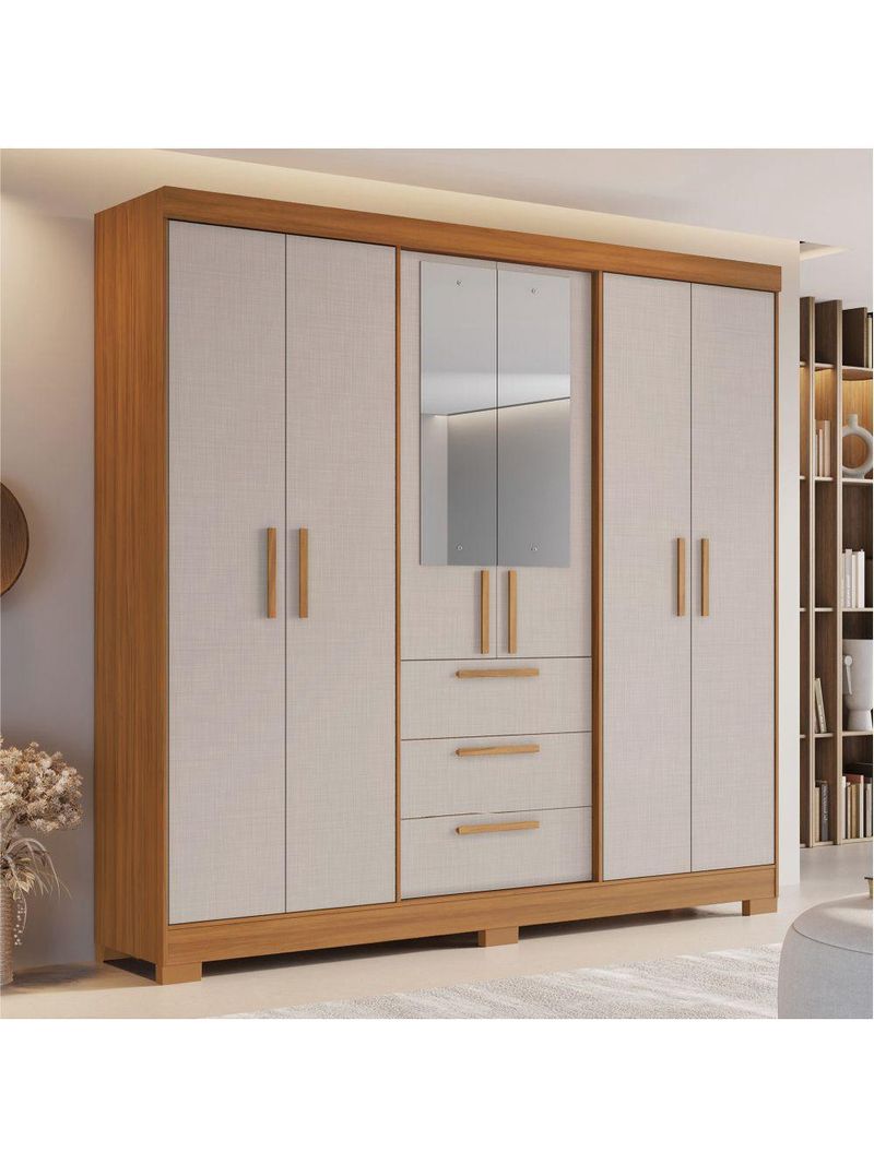 Guarda Roupas Casal  Croácia Madeirado / Off White Notável