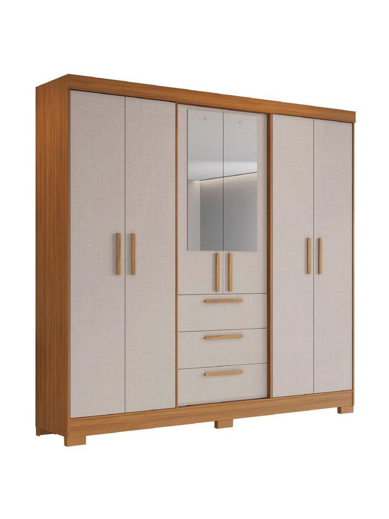 Guarda Roupas Casal  Croácia Madeirado / Off White Notável