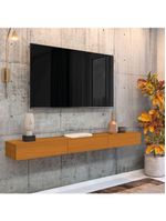 Rack Suspenso Para Painel Ou Tv Até 75 Polegadas 3 Portas 1,54m Egeo Edn Madeirado