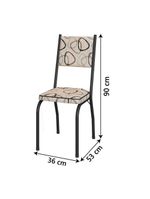 Conjunto Com 4 Cadeiras Tubular Diana Preto Fosco Assento Cedro Artefamol Preto Fosc