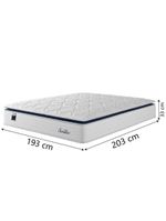 Cama Box Casal King Colchão Molas Ensacadas Com Pillow Sevilha 193x203x71cm Branco/cinza Hellen