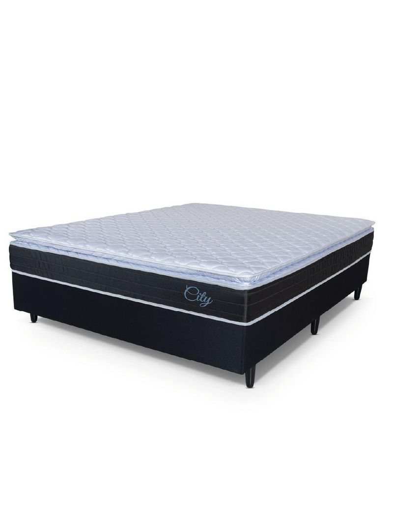 Cama Box Casal Colchão - Molas Ensacadas City Pillow Hellen