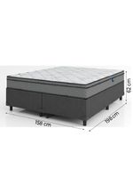 Cama Box Casal Queen Colchão Molas Ensacadas 158x198x62cm