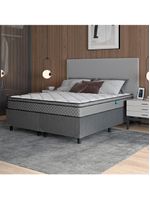 Cama Box Casal Queen Colchão Molas Ensacadas 158x198x62cm