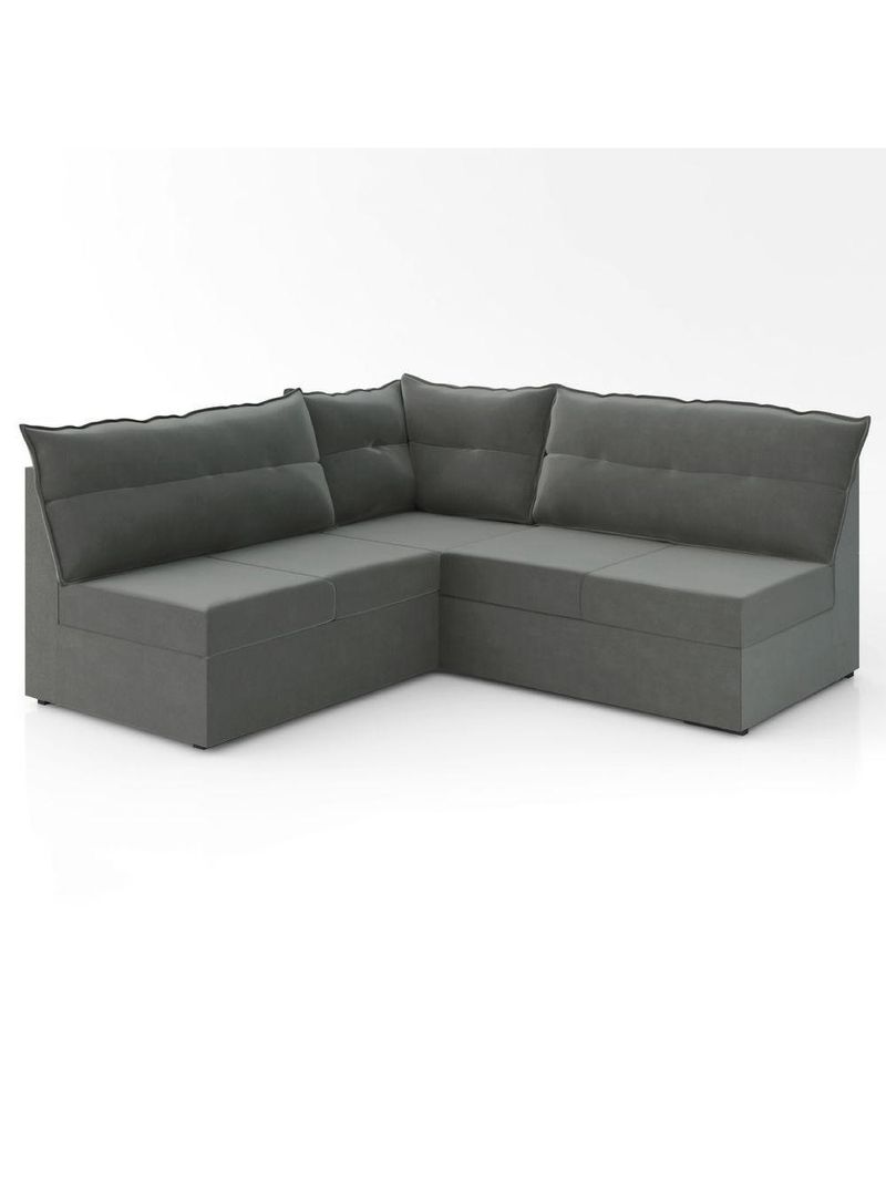 Sofá De Canto 5 Lugares Renaut Suede Cinza Mamflex Cinza