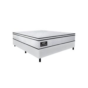 Cama Box Casal Queen Gazin Colchão Molas Ensacadas 158x198x62cm Maximus Branco