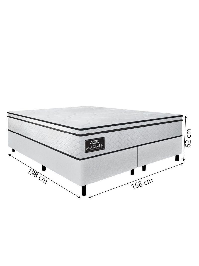 Cama Box Casal Queen Gazin Colchão Molas Ensacadas Maximus