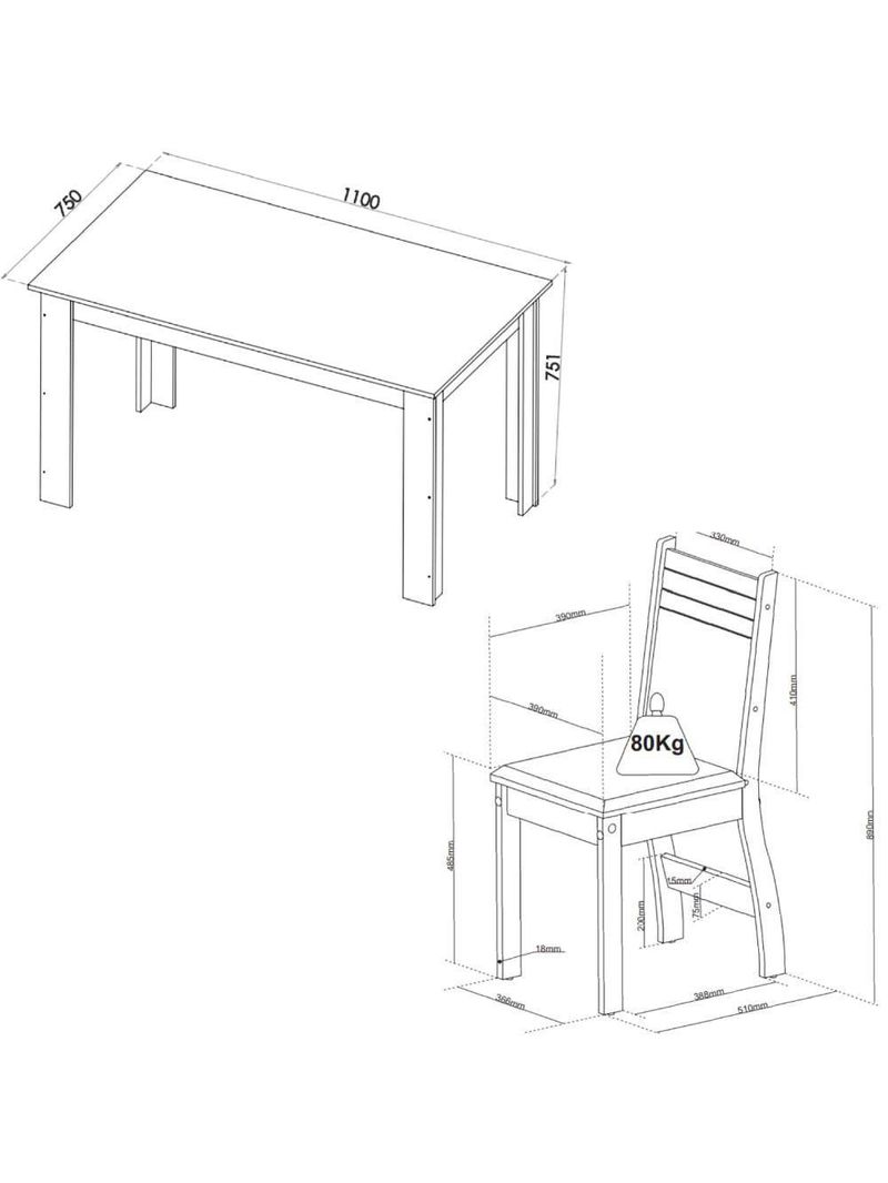 Conjunto De Mesa Sala De Jantar Place 1,10m 4 Cadeiras Veludo Viero Madeirado