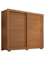 Guarda Roupas Casal 2 Portas De Correr 4 Gavetas Titanium Zanzini Madeirado