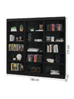 Estante Livreiro Multiuso 12 Prateleiras 1,71m Office Preto J&a Preto