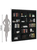 Estante Livreiro Multiuso 12 Prateleiras 1,71m Office Preto J&a Preto