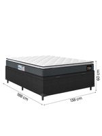 Cama Box Baú Casal Espuma D33 Pillow 138x188x60cm