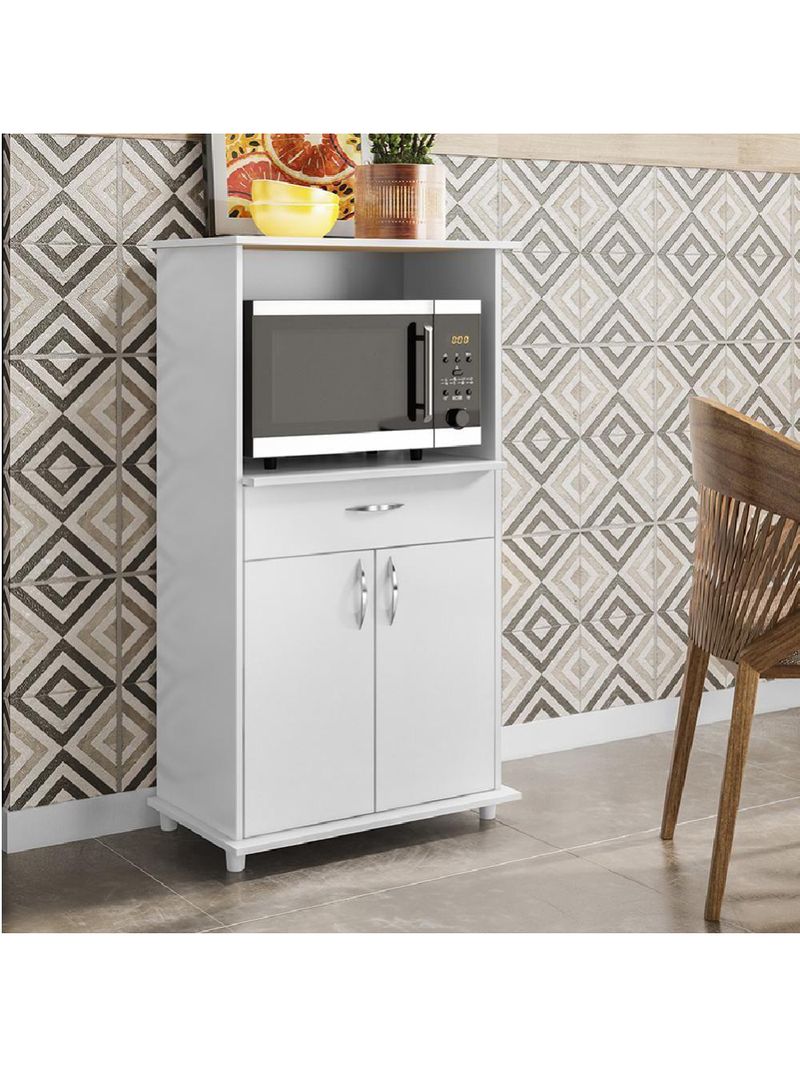 Armário Balcão Para Cozinha Multiuso Notavel  Branco