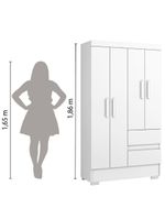 Guarda Roupas Solteiro Juvenil Branco Coimbra Aramóveis