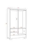 Guarda Roupas Solteiro Juvenil Branco Coimbra Aramóveis