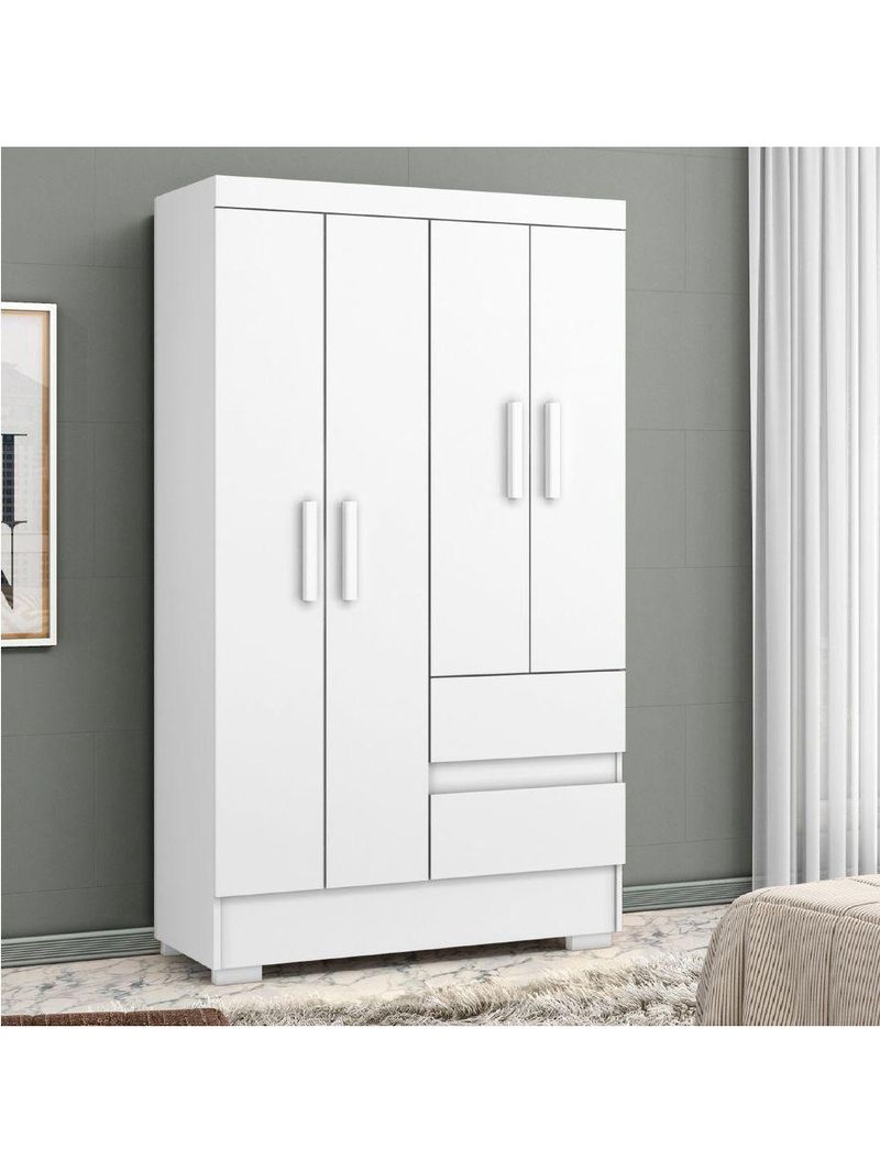 Guarda Roupas Solteiro Juvenil Branco Coimbra Aramóveis