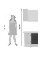 Kit Canto Reto Smart MDF 2 Portas Nicho Rustic Crema Madesa
