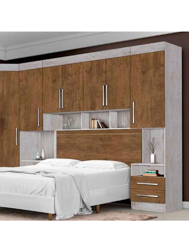 Dormitório Modulado Georgia Ja Avelã / Jequitibá P/Jequitibá