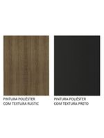 Mesa Tampo de Madeira com 6 Cadeiras Rustic Preto