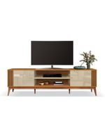 Rack Bancada Para Sala Tv Até 75" Legacy Cedro / Off White