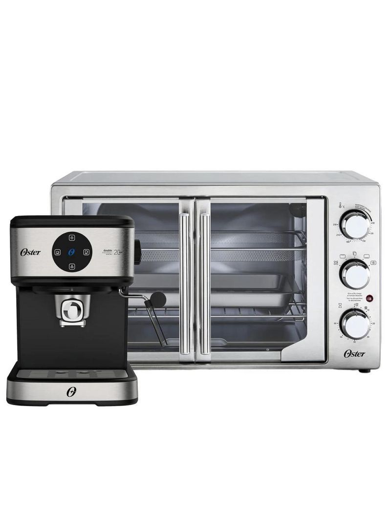 Kit Cafeteira + Forno e Fritadeira French Door Oster 127V