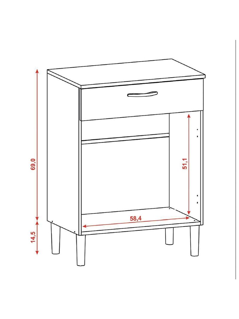 Armário De Cozinha Balcão Multiuso Kit's Paraná Branco