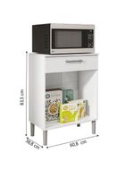Armário De Cozinha Balcão Multiuso Kit's Paraná Branco